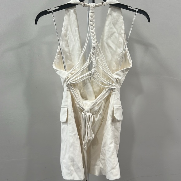 Sabina Musayev Lincoln Vest Dress in White Snow - Picture 7 of 16